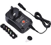 Adaptador de corriente universal CA/CC, 5 V, 2,1 A, puerto USB, 6 puntas, 30 W, 3 V, 4,5 V, 5 V, 6 V, 7,5 V, 9 V y 12 V. UK PLUG