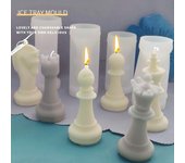 Molde de silicona para velas de ajedrez, molde de resina para aromaterapia, juego creativo 3D, utensilios para hornear chocolate, suministros para hacer velas en casa.