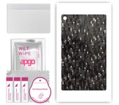 apgo Protective Skin Sticker for the back compatible with Lenovo Tab3 8, Wrap Film, Foil, Vinyl - Pattern Carbon Black Pixel