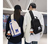 Bolso de pecho de gran capacidad para hombre, marca de moda, bolso de hombro de ocio para estudiantes universitarios, deportes simples para mujer Cjavascript:Bolso rossbody Bolso de hombre M