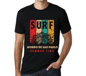 Camiseta Vintage para Hombre Camiseta Gráfica Surf Summer Time Morro DE SAO Paulo Deep Black XS negro
