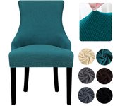 Funda para silla con brazo inclinado de tela Polar, tamaño grande, Wing Bakc King, fundas para sillas traseras, fundas de asiento para Hotel, fiesta, banquete en casa Universal Size negro