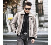 Abrigo de piel de visón con patrón de tigre para hombre, abrigo de piel de visón corto de visón Real entero para hombre, nuevo estilo de invierno 5XL