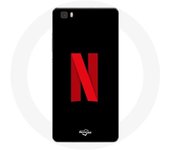 Coque pour Huawei P8 Lite Netflix Logo rouge fond noir