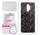 apgo Protective Skin Sticker for the back compatible with Realme X2 Pro, Wrap Film, Foil, Vinyl - Pattern Carbon Black Pixel