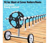 Juego de 8 carretes para cubierta de piscina, carrete de almacenamiento, kit de correa de sujeción para cubierta solar de piscina