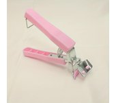 1 pinza de acero inoxidable, pinza para cuencos, platos, ollas, sartenes, soporte para bandejas antiescaldaduras plegable, herramienta de cocina A-2 azul