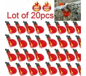 Bebederos automáticos de plástico para aves de corral, comederos para gallinas y pollos. 10 Pcs