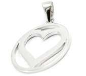Les Trésors De Lily [I3678] - Pendentif Argent 'Love' argenté (rhodié) - 20 mm plata
