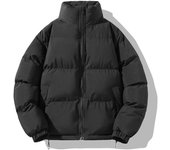 Chaquetas de invierno para hombre, parkas gruesas y cálidas de algodón acolchado, abrigos negros holgados de gran tamaño para hombre, abrigos impermeables. 4XL negro