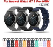 Correa de silicona oficial de 22mm para Huawei Watch Gt 2 GT 3 Pro, correa de reloj deportiva para Huawei Gt2 GT3 Pro, pulsera de repuesto For Huawei GT 2e rojo vino