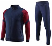 Trajes de entrenamiento de fútbol unisex de manga larga para niños: chaquetas deportivas personalizables para otoño/invierno L azul royal