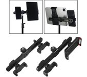 Soporte para trípode para teléfono inteligente Living Stream Soporte para teléfono móvil en vivo Clip de barra transversal Clip para trípode para teléfono inteligente dual phone clip