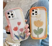 Ins acuarela tulipán flor funda de teléfono para Iphone 13 Pro Max 12 11 7 8 Plus Xr Xs Max Fundas cubierta protectora a prueba de golpes Coque For iPhone XR