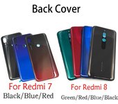 Cristal de batería trasera para Xiaomi Redmi 7 8 Tecla de encendido Volumen For Redmi 8  Black