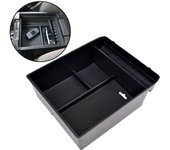 Caja de almacenamiento con reposabrazos para Toyota Land Cruiser Prado J120, sin compartimento central para frigorífico, contenedor, bandeja, caja 2004 - 2009 negro