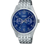 Reloj Casio Standard analógico de acero inoxidable con esfera azul y cuarzo MTP-E340D-2AV para hombre azul