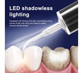 Limpiador dental ultrasónico con luz LED, limpiador de dientes para uso doméstico, escalador Dental portátil eléctrico negro
