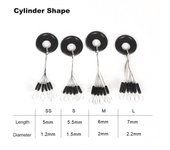 10 Uds. Tapones de pesca tapón de goma negro pesca espacio frijoles carpa pesca flotador M negro