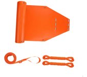 Trineo de arrastre para ciervos al aire libre, herramienta deslizante resistente para transportar leña y cazar naranja