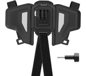TELESIN GPHBMMT2YH Soporte para casco de motocicleta mejorado Ángulo plegable Barbilla para casco ajustable negro