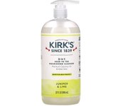 Kirk's, 3-in-1 Head to Toe Nourishing Cleanser, Juniper and Lime, 32 fl oz (946 ml)