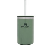 STANLEY Vaso enfriador de latas para uso diario, color verde, con aislamiento al vacío y pajita, lata de 350 ml, acero inoxidable, aislamiento térmico para café, cerveza, deportes al aire libre verde