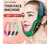 Dispositivo de estiramiento facial, terapia de fotones LED, masajeador adelgazante facial, máquina de cinturón de levantamiento de mejillas con forma de V para papada