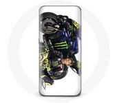Coque pour Samsung Galaxy A8 2016 Valentino Rossi Pilote de vitesse fond blanc