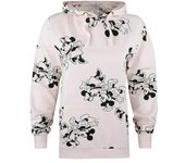 Sudadera con capucha con estampado completo de Mickey y Minnie Mouse para mujer/señora de Disney L rosa pálido