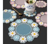 Tapete antiescaldadura Daisy, tapete aislante térmico para platos, tapete de mesa, tapete antiescaldadura para cuencos domésticos, tapete de silicona small color rosa