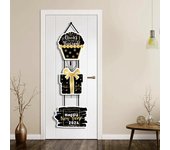 Placa para puerta de fiesta de Nochevieja, con cuerda colgante, crea un ambiente festivo, señal de puerta de mano de obra fina, 3 uds., 2024 B