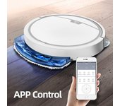 Barredora aspiradora con Control por aplicación, robot aspirador inteligente para suelo, fregona de barrido húmedo y seco grande para el hogar, succión de 2800Pa negro