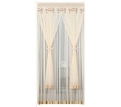 1 mosquitera de encaje para puerta, cortina colgante lateral para puerta, antimosquitos, de poliéster, para el hogar 100*200cm azul