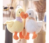 Lindo y lindo muñeco de peluche con colgante de ganso grande, muñeco de trapo con llavero colgante de bolsa de ganso blanco grande 12 cm.