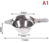 Filtro de té de acero inoxidable, embudo de hojas de té de malla fina, accesorios de colador de té A1