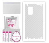 apgo Protective Skin Sticker for the back+sides compatible with Samsung Galaxy A72 5G, Full Wrap Film, Foil, Vinyl - Pattern Transparent Carbon