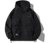Chaqueta cortavientos impermeable y resistente al viento para hombre, ropa de calle, ropa de bombardero, talla grande 3XL y 4XL, para primavera y otoño 11XL negro