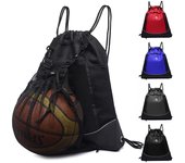 Bolsa de gimnasio portátil para hombre, mochila con cordón de gran capacidad, práctica bolsa de baloncesto, bolsa deportiva ligera, accesorios de gimnasio