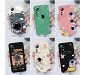 Para Xiaomi 12T 12S Ultra 10T 11T 10 11 12 13 Lite 11X Pro Fundas Moda Astronauta Protección para cámara Cubierta cuadrada de silicona líquida para Xiaomi parachoques Xiaomi Mi 6X