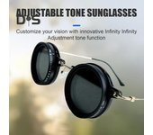 Gafas de sol polarizadas redondas pequeñas para hombre y mujer, de 1 a 9 velocidades, con filtro ND ajustable para playa, pesca y conducción. C
