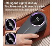 Recortador de bolas de pelo para el hogar con pantalla LED, recargable, eléctrico, para quitar pelusas, bolas de pelo, máquina de afeitar para ropa gris