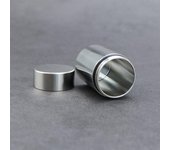 1 mini pastillero organizador, recipiente redondo de acero inoxidable para almacenar té, latas portátiles, recipientes herméticos para hierbas.