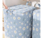 Cajas de almacenamiento con diseño de pata de gallo, bolsas para guardar mantas y ropa, contenedores de almacenamiento con asas, organizadores de armario 110L beige