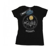 HARRY POTTER Camiseta de algodón del círculo de Hogwarts para mujer L negro