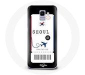 Coque pour Samsung Galaxy A8 2018 Billet d'avion Seoul Corée du Sud
