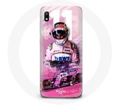 Coque pour Samsung Galaxy A10 Formule 1 Sergio Pérez Pilote de F1 Rose