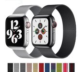 Correa de metal compatible con Apple Watch Series 5-9, SE 42/44/45/46/49mm plata