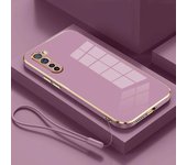 Para OPPO Find X2 Lite funda Oppo reno3 5G funda de teléfono CPH2005 lujosa funda trasera de silicona con revestimiento cuadrado a prueba de golpes reno 3 5G OPPO Reno3 5G&Case & Strap blanco como la nieve