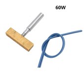 1 * cabezal en T con punta en T para soldador con Cable de goma, prensa en caliente para reparación de pantalla LCD 30-60w